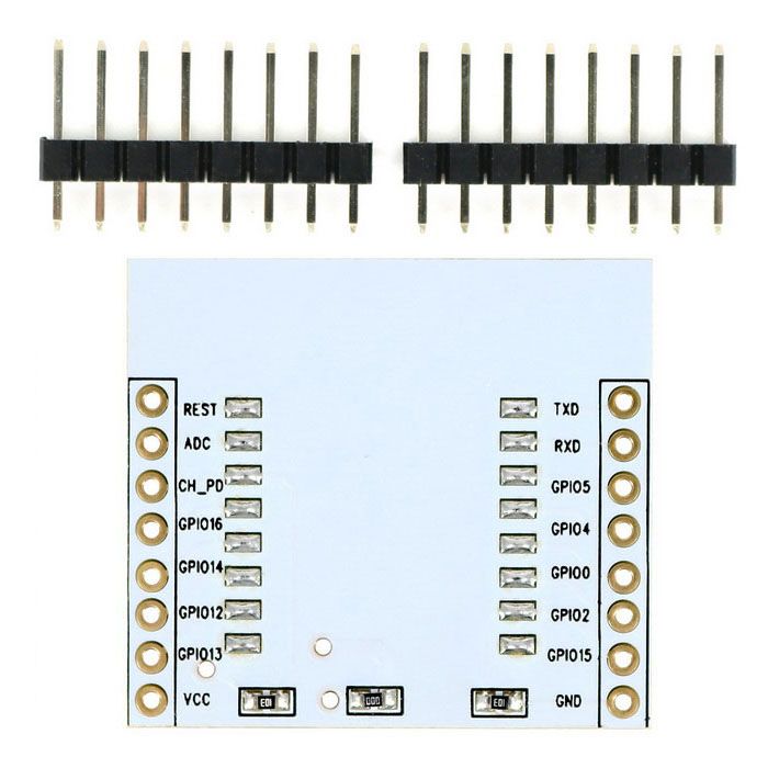 ESP8266 WiFi module adapter plaat met header pins